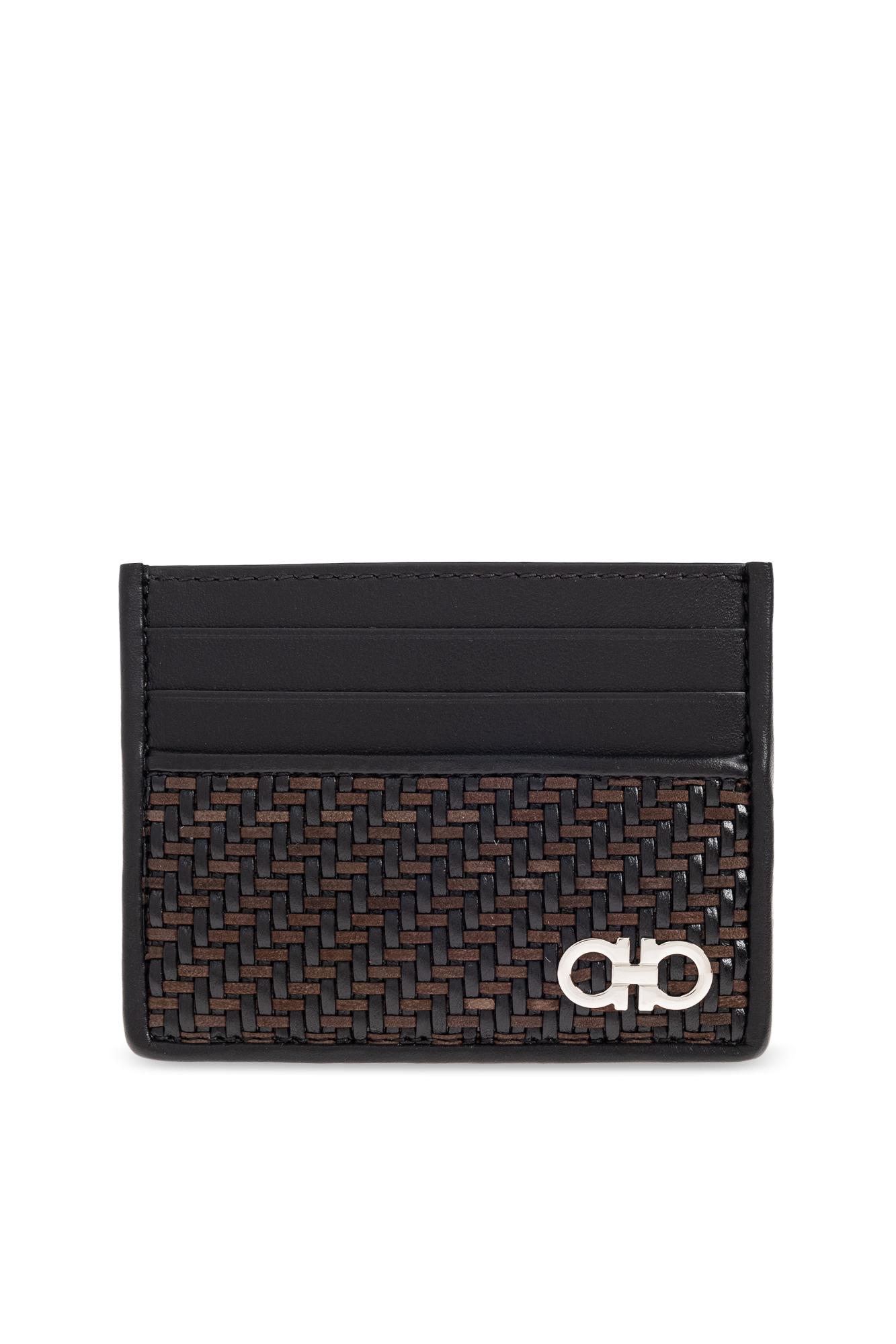 ★FERRAGAMO★ Bara Card Holder Black 22D155683522 22D1556835 Ferragamo Vara Bow black leather card case - Black